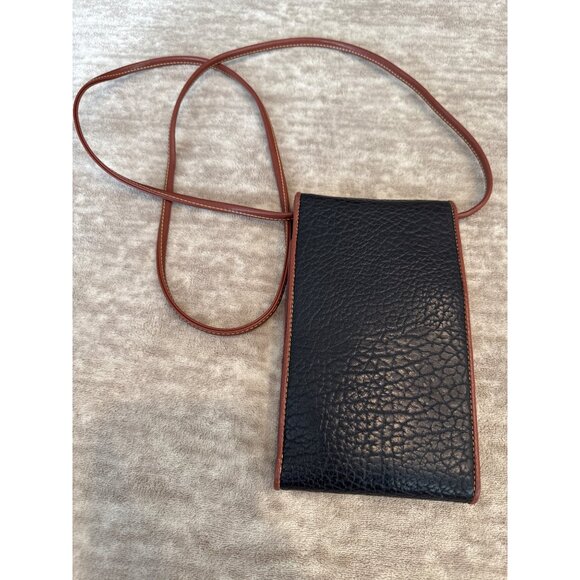 1990s Vintage Esprit Crossbody Wallet Purse Black Brown - Picture 5 of 10